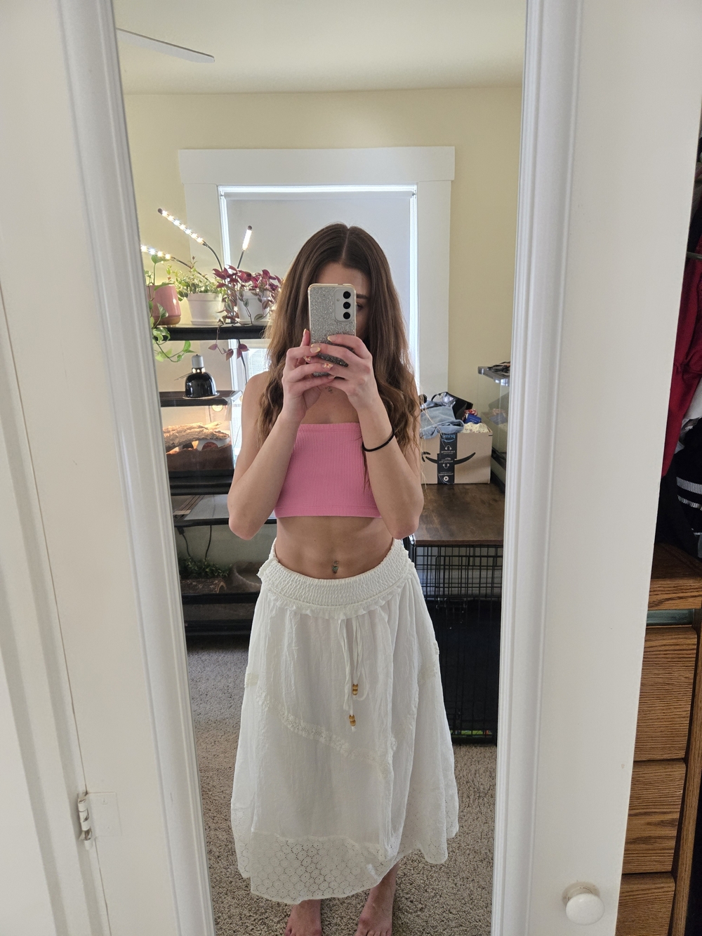 White Boho Skirt